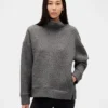 Pull à col cheminée en maille jacquard matelassée GapFit