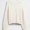 Pull à col rond ample en mélange de coton