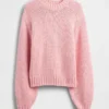 Pull à col rond ample en mélange de coton