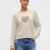 Pull à col rond et manches raglan en mélange de coton
