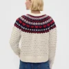 Pull à col rond et manches raglan en mélange de coton