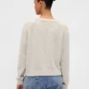Pull à col rond et manches raglan en mélange de coton
