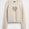 Pull à col rond et manches raglan en mélange de coton