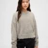 Pull à col rond métallisé « Eyelash » pour enfant