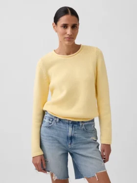 Pull à col roulé 100 % coton