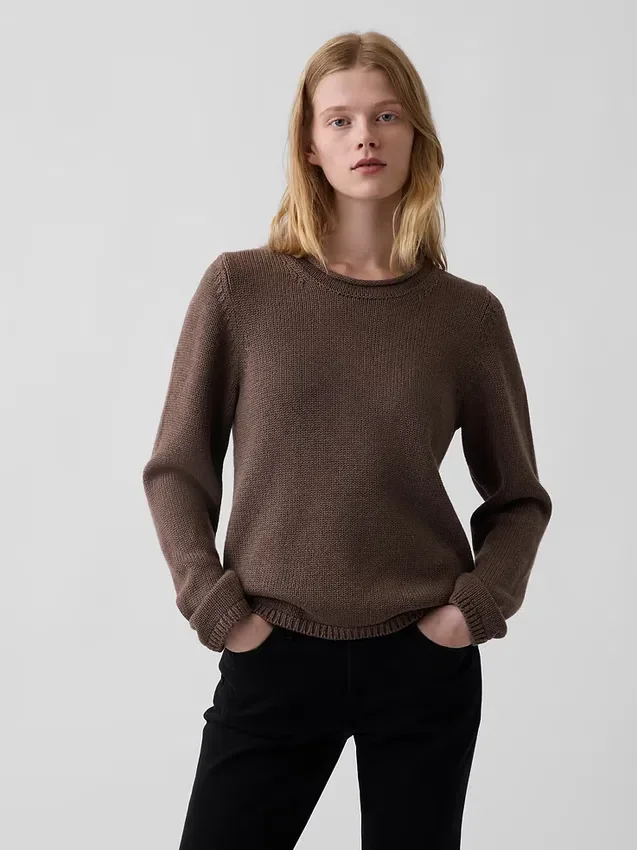 Pull à col roulé 100 % coton