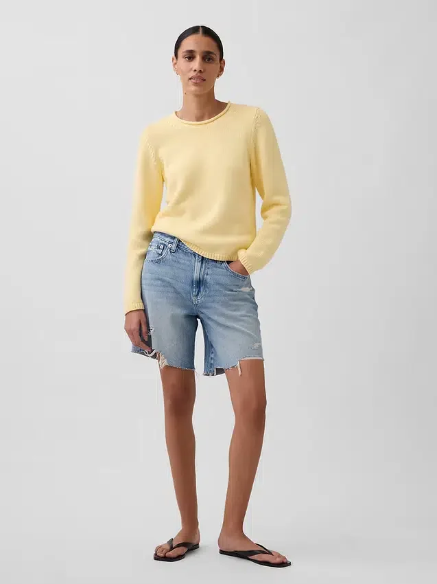 Pull à col roulé 100 % coton