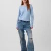 Pull à col roulé 100 % coton