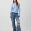 Pull à col roulé 100 % coton