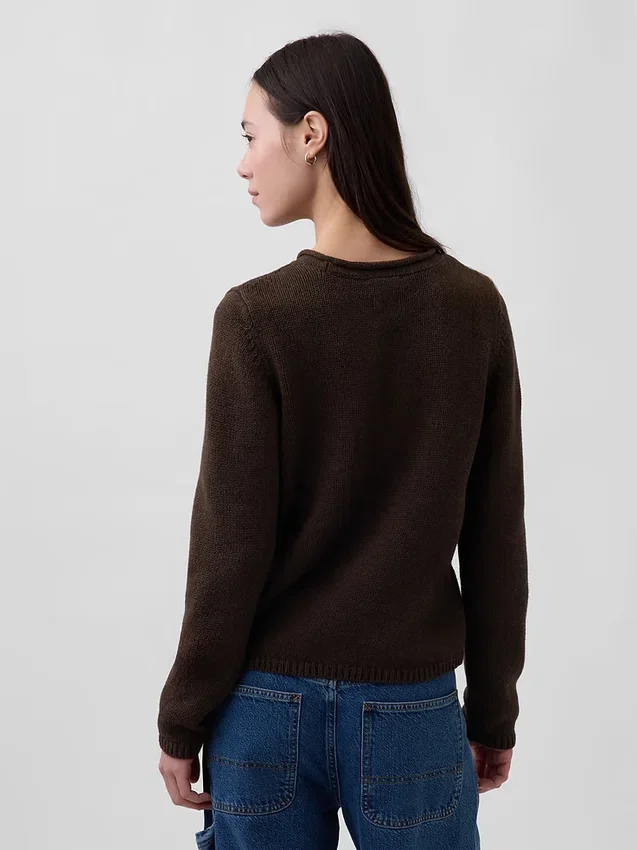 Pull à col roulé 100 % coton