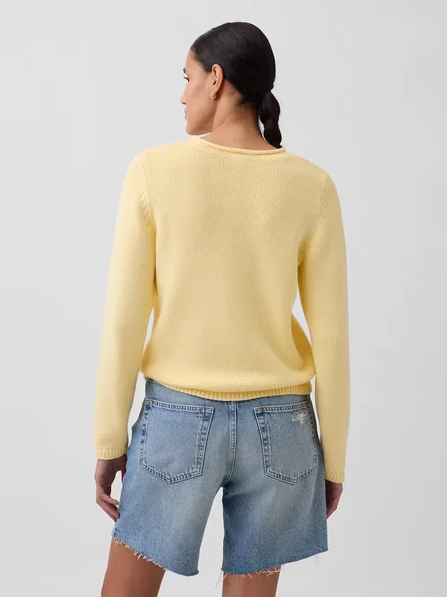 Pull à col roulé 100 % coton