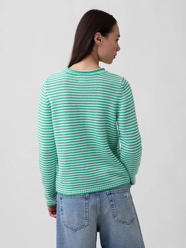 Pull à col roulé 100 % coton