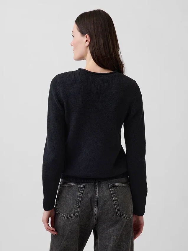 Pull à col roulé 100 % coton