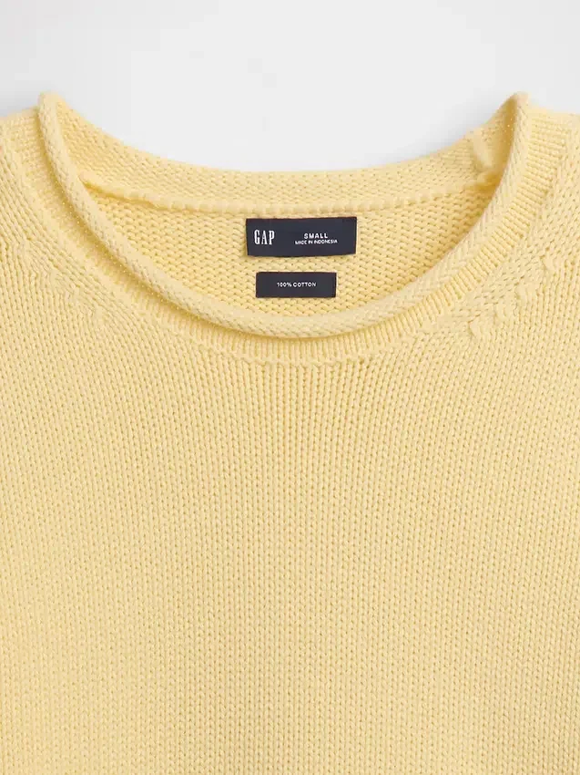 Pull à col roulé 100 % coton