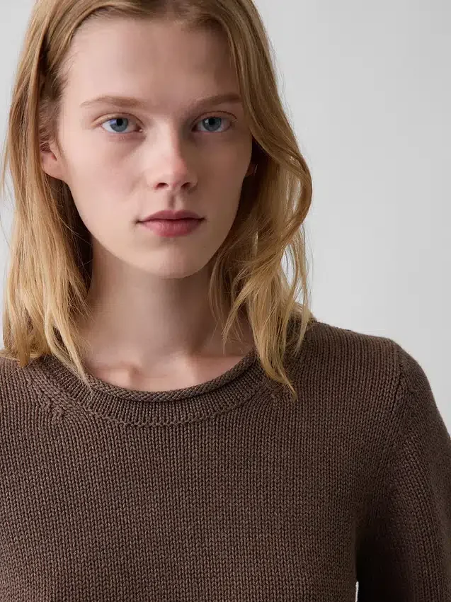 Pull à col roulé 100 % coton
