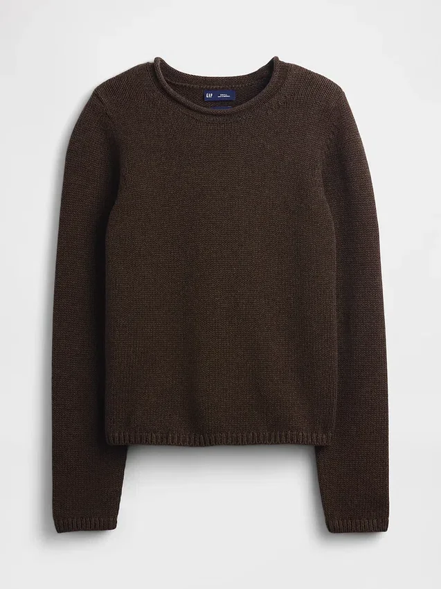Pull à col roulé 100 % coton