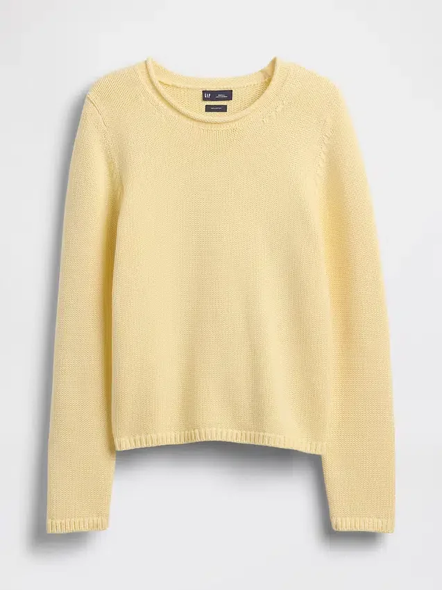 Pull à col roulé 100 % coton