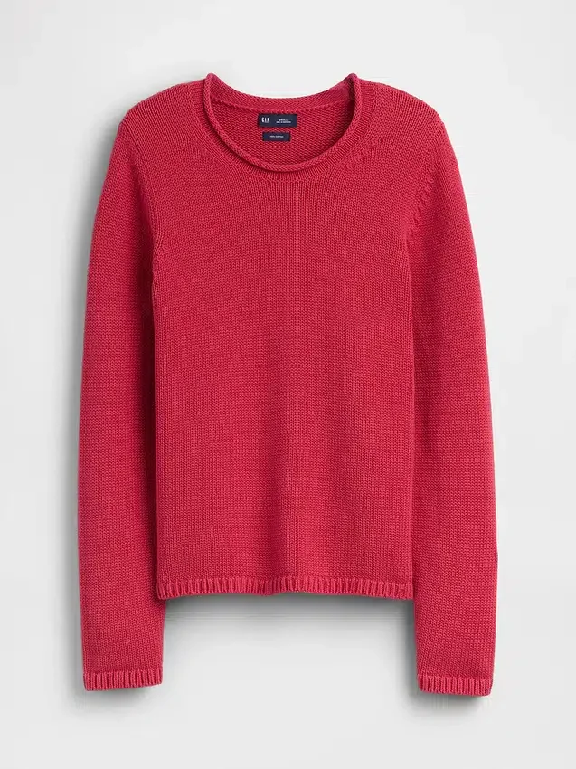 Pull à col roulé 100 % coton
