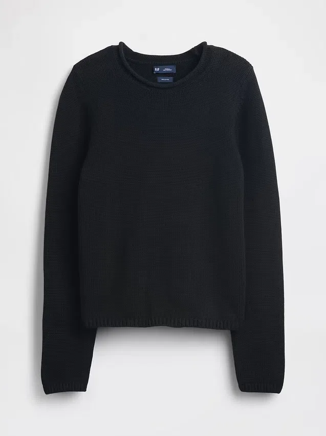 Pull à col roulé 100 % coton