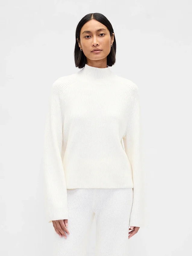 Pull à col roulé CashSoft en maille « shaker »