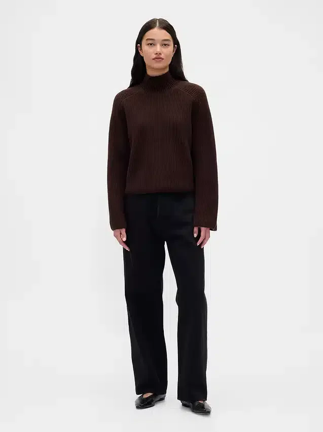 Pull à col roulé CashSoft en maille « shaker »