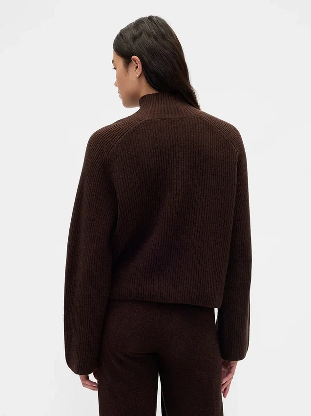 Pull à col roulé CashSoft en maille « shaker »