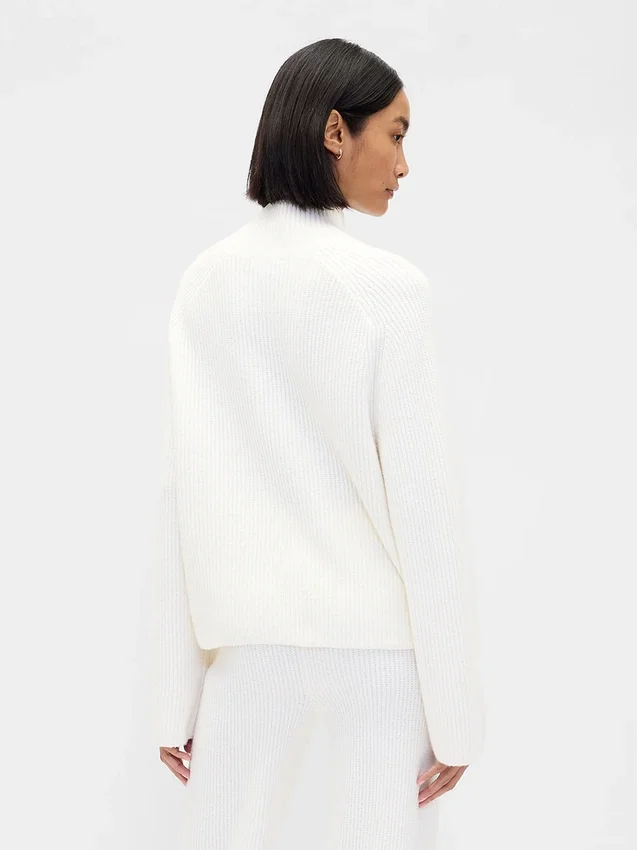 Pull à col roulé CashSoft en maille « shaker »