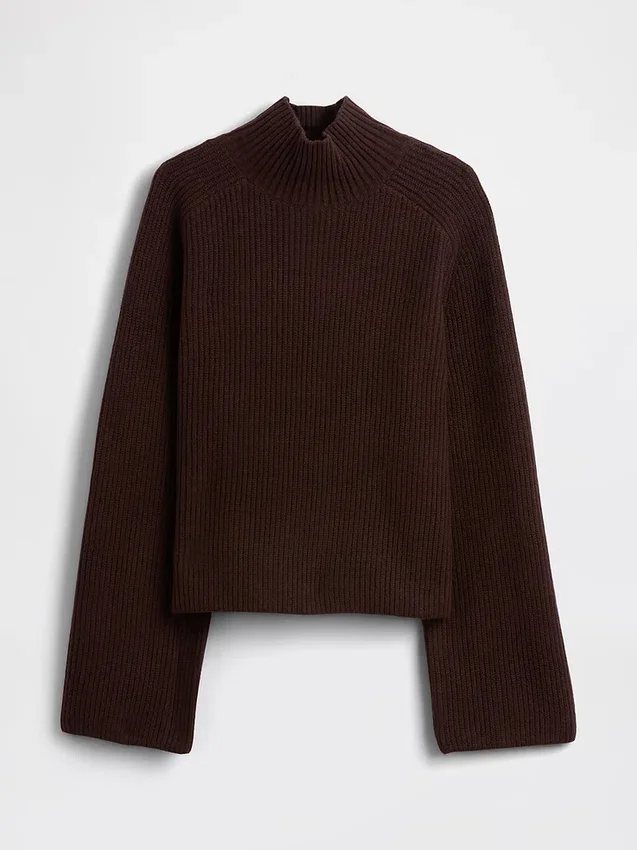 Pull à col roulé CashSoft en maille « shaker »