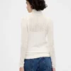 Pull à col roulé en maille pointelle
