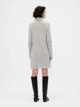Pull à col roulé en maille pointelle CashSoft