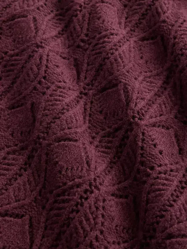 Pull à col roulé en maille pointelle CashSoft