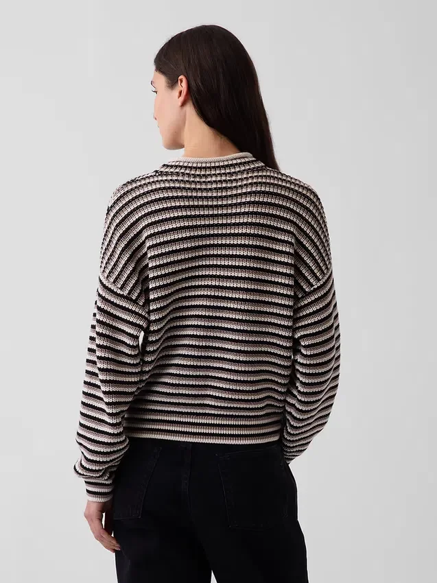 Pull à col roulé oversize 100 % coton