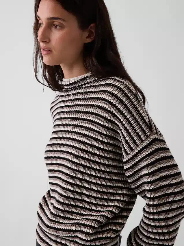 Pull à col roulé oversize 100 % coton