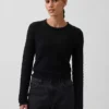 Pull court en pointelle 100 % coton
