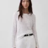 Pull court en pointelle 100 % coton