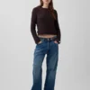 Pull court en pointelle 100 % coton