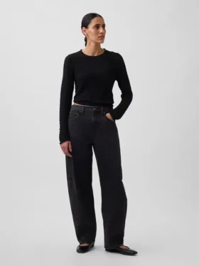 Pull court en pointelle 100 % coton