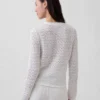 Pull court en pointelle 100 % coton