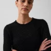 Pull court en pointelle 100 % coton