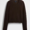 Pull court en pointelle 100 % coton