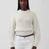 Pull court à manches évasées 100 % coton