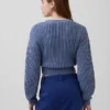 Pull court à manches évasées 100 % coton