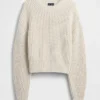 Pull court à manches évasées 100 % coton