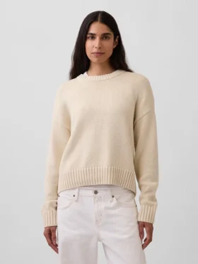 Pull court oversize 100 % coton