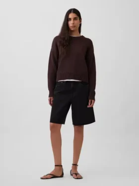 Pull court oversize 100 % coton