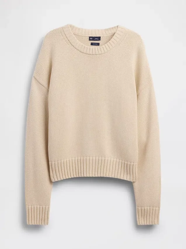Pull court oversize 100 % coton
