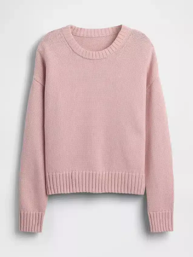 Pull court oversize 100 % coton