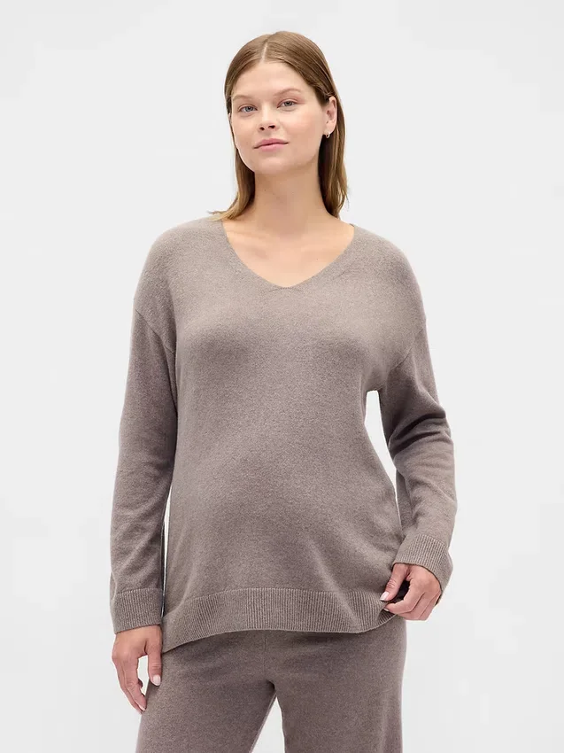Pull de maternité CashSoft à col en V