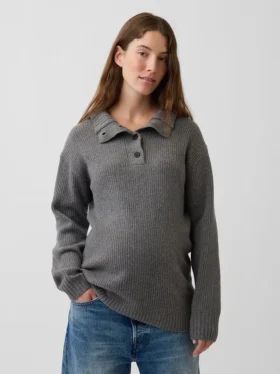 Pull de maternité CashSoft à col montant