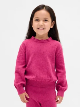 Pull en CashSoft à motif pointelle pour Bébé & Enfant